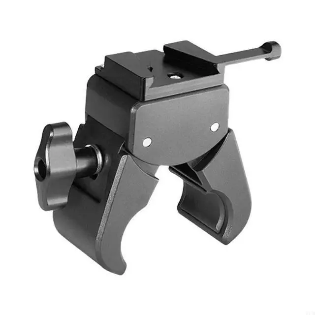 Alt view image 3 of 4 - V MountClip with Large Clamp Camera Tripod Clamp Studio Lighting Accessory for Secure Attachment to Tripods