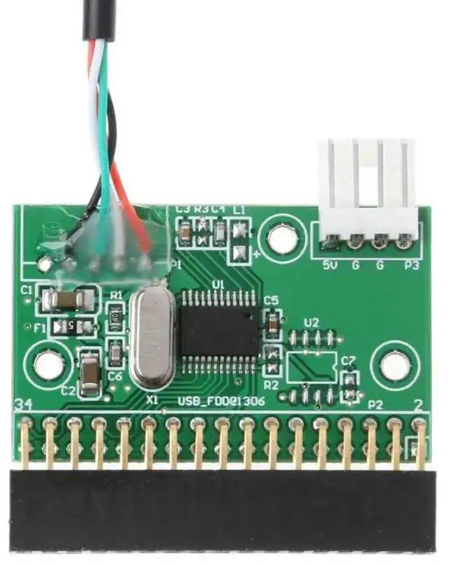 Alt view image 4 of 4 - 1.44MB 3.5\" USB Cable Adapter To 34Pin Floppy Drive Connector U Disk To Floppy Disk PCB Board