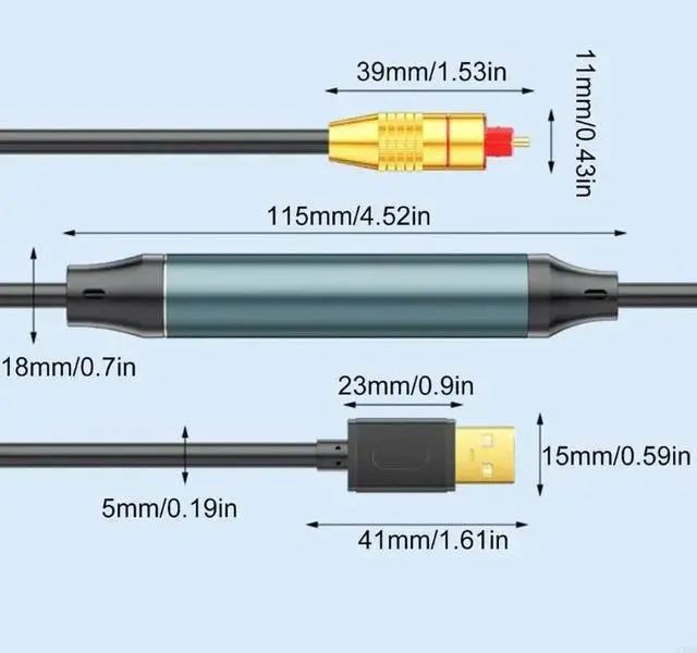 Main image of USB Fiber Optical Digital Analog Sound Cable SPDIF Digital Fiber Optical Converters