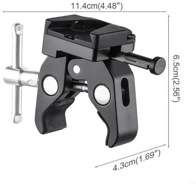 Main image of Heavy Duty V Clamp Claw Clamp with Adjustable Pincer for Secure Mounting on Tripods and Tables