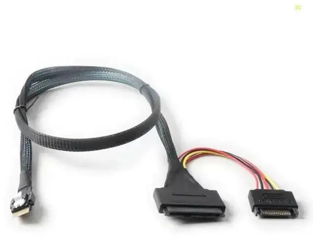 Main image of 80cm Cable SlimSAS SFF-8654 4i to SFF-8639 U.2 Extension Adapter Wire Dropshipping