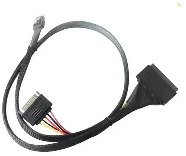 Alt view image 4 of 4 - 80cm Cable SlimSAS SFF-8654 4i to SFF-8639 U.2 Extension Adapter Wire Dropshipping