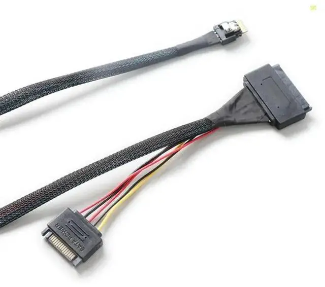 Alt view image 2 of 4 - 80cm Cable SlimSAS SFF-8654 4i to SFF-8639 U.2 Extension Adapter Wire Dropshipping