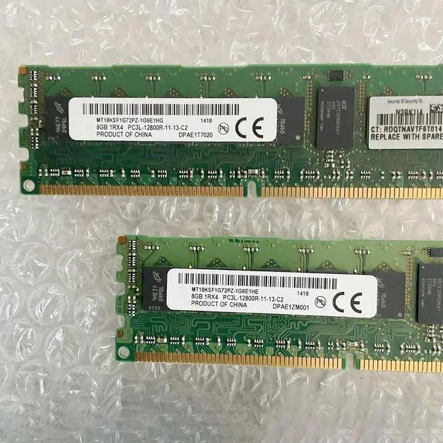 Alt view image 3 of 4 - 1PCS MT18KSF1G72PZ-1G6E1HG For MT RAM 8GB 8G 1RX4 DDR3L 1600 PC3L-12800R Memory