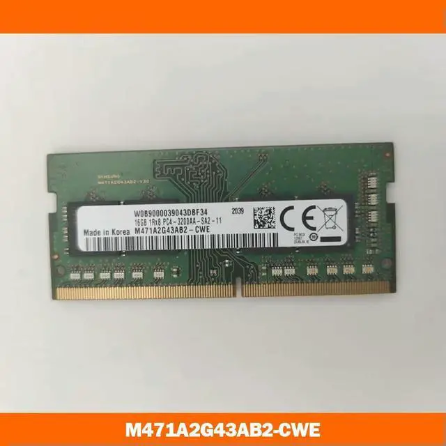 Main image of 1Pcs RAM For DDR4 3200 16GB 16G 1RX8 PC4-3200AA Laptop Memory M471A2G43AB2-CWE