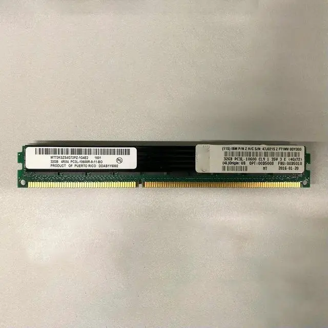 Alt view image 3 of 3 - 1PCS Server Memory For HX5 HS23E HS22 00D5008 00D5010 47J0215 32G DDR3 1333 4RX4 PC3L-10600R VLP Fully Tested