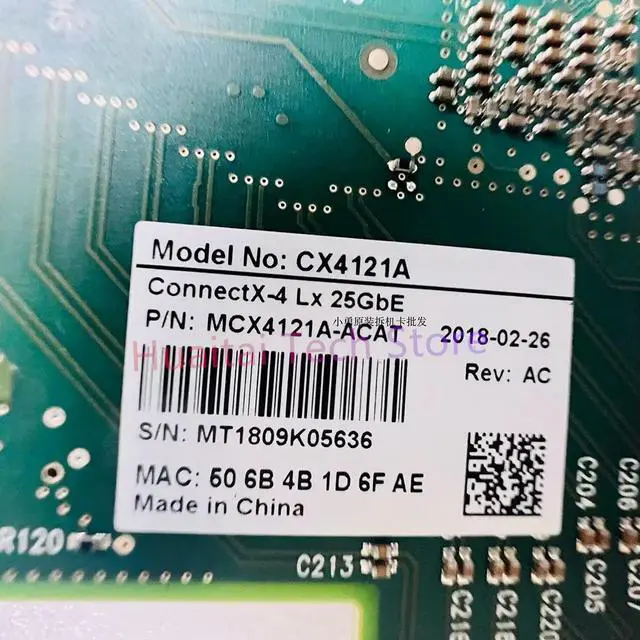 Alt view image 4 of 4 - For Mellanox Wave ConnectX-4L 10/25G Ten Gigabit network card MCX4121A-ACAT