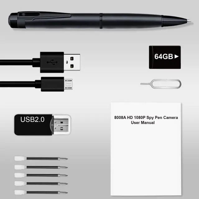 Alt view image 6 of 7 - 64GB Small Nanny Cam Security Camera,1080P Motion Detection (Royal Black)