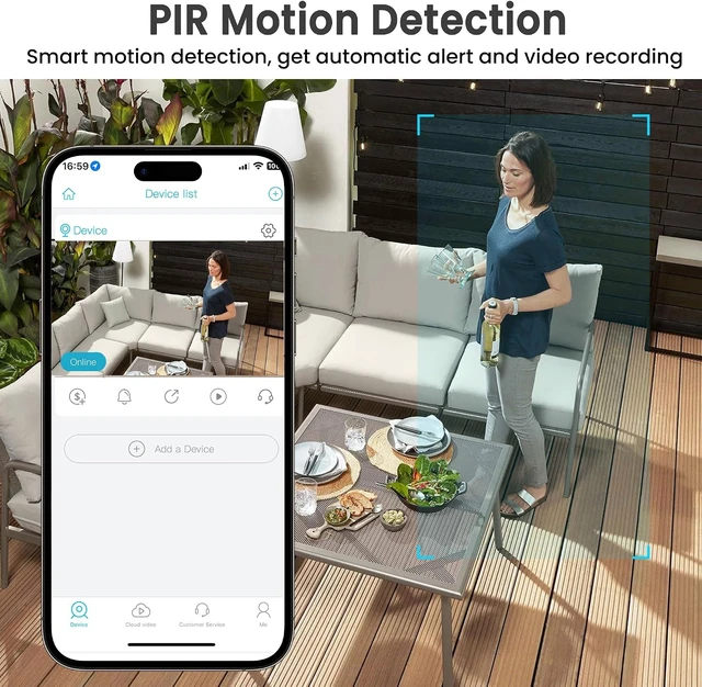 Alt view image 3 of 7 - 4K True Wireless Hidden Spy Camera 2.4G WiFi, 30-Day Standby, Cloud/SD Storage, Auto Night Vision, Precise Motion Detection for Home