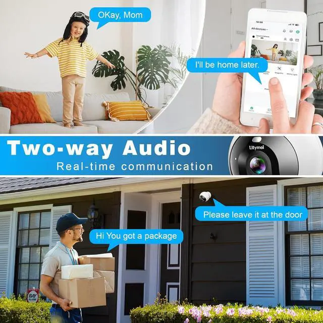 Alt view image 6 of 7 - 2K 32G MagCam, Security Cameras Wireless Outdoor Indoor for Home Security with AI Motion Detection, 32G SD/Cloud Storage, Color Night Vision, 2-Way Audio
