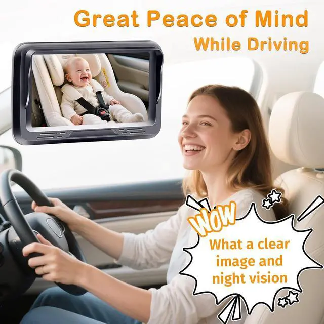 Alt view image 3 of 7 - Rohent Car Camera for Baby USB: Plug and Play Easy to Install Crystal Night Vision Wide View Angle for Newborn Infant Safety