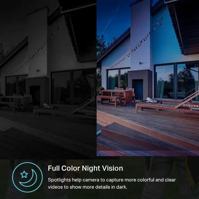 Alt view image 4 of 7 - Kasa Smart 2K QHD Security Camera Outdoor Wired, IP65, Starlight Sensor & 98Ft Night Vision, Motion/Person Detection, 2 Way Audio w/Siren, Cloud/SD Card Storage, Alexa &Google Home Compatible(KC420WS)
