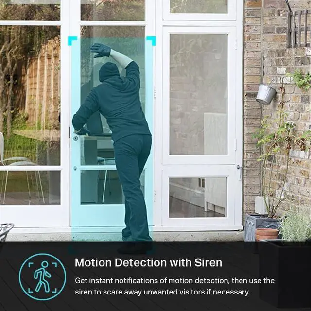 Alt view image 7 of 7 - Kasa Smart 2K QHD Security Camera Outdoor Wired, IP65, Starlight Sensor & 98Ft Night Vision, Motion/Person Detection, 2 Way Audio w/Siren, Cloud/SD Card Storage, Alexa &Google Home Compatible(KC420WS)