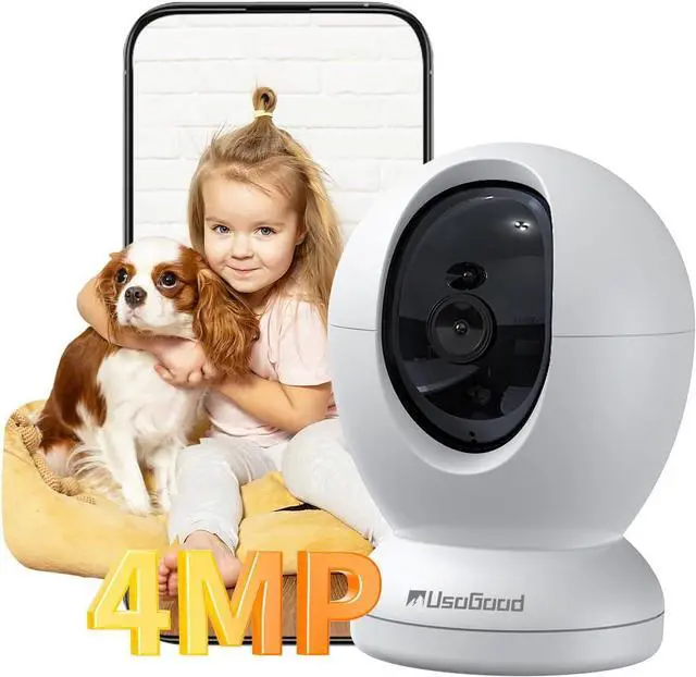 Main image of usogood 2.5K Indoor Camera for Home Security, 360°Pet Camera Indoor with Phone App,Support 5G/2.4Ghz Wifi,Dog Camera with Speaker, Auto Motion Tracking Detection,2-Way Audio,Works with Alexa,Best Gift