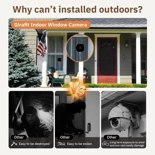 Alt view image 5 of 7 - 3MP 2K Window Camera,2.4GHz & 5GHz WiFi Indoor Cameras for Home Security with ChroMax Al Color Night Vision,Person & Motion Detection,24/7 Recording,Easy & Quick Install