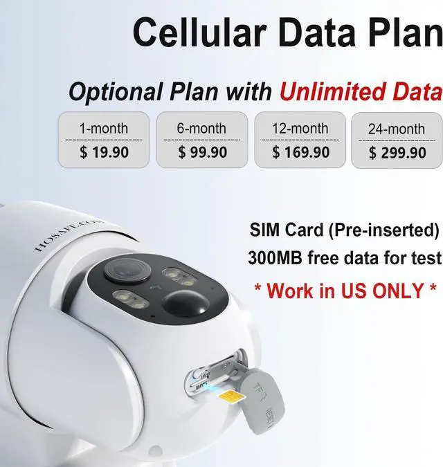 Alt view image 3 of 7 - No WIFI Security Camera No Internet Needed, 4G LTE Cellular Security Camera Outdoor Wireless, Cell Camera with SIM Card, PIR Sensor, 2K Color Night Vision, SD/Cloud, 2-Way Talk, IP66 Waterproof