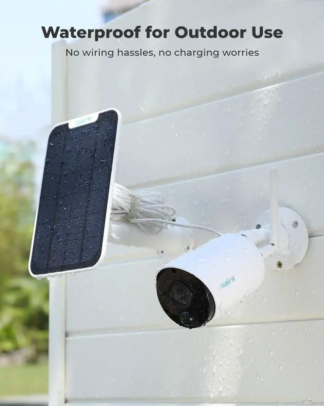 Alt view image 6 of 7 - REOLINK 2K 3MP Solar Security Camera, Wireless Home Security Camera Outdoor Indoor, Night Vision, Human/Car Detection, 2.4G WiFi, Local Storage, No Monthly Fee, Support Home Hub, Argus Eco+Solar Panel