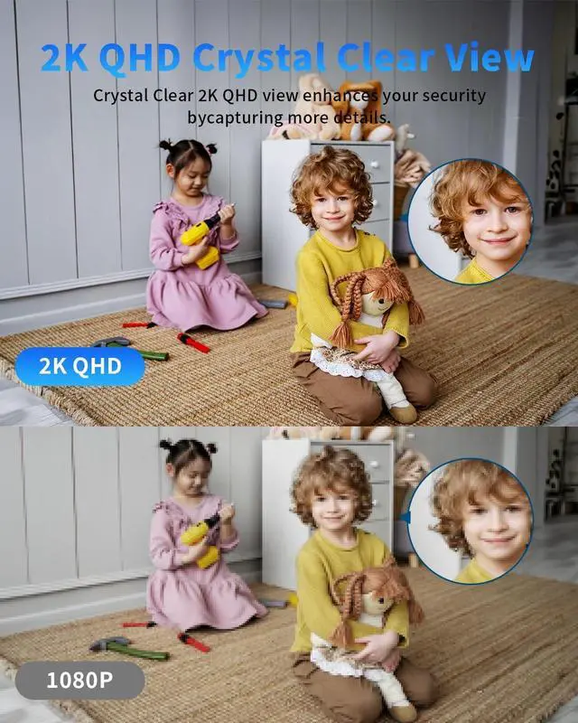 Alt view image 4 of 7 - [5G & 2.4G] 2K Indoor Security Cameras for Home Security, AI Voice Change for 2-Way Talk, Motion Detection, Night Vision, 24/7 SD Recording/Cloud Storage, Baby Monitor/Dog/Pet Camera with Phone App, 2