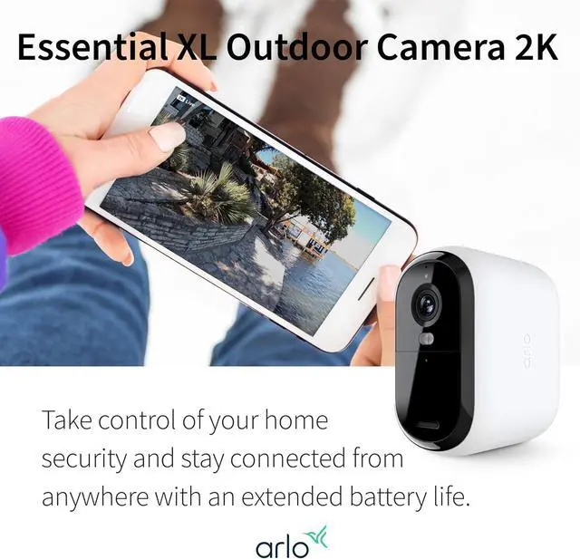 Alt view image 7 of 7 - Arlo Essential XL Security Camera 2K (2nd Gen, 2023 Release) - Wireless Outdoor Camera, 4X Longer Battery, Person Recognition, Package Detection, Animated Preview, 1-Mo. Trial of Secure Plan, 1 Cam