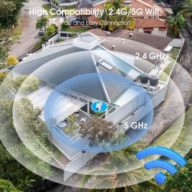 Alt view image 4 of 7 - ANRAN 2026 Limited 2K Wireless Outdoor Security Camera, 5Ghz PTZ Home Security Camera with 360° View and Auto Motion Tracking,2.4G WiFi Dome Surveillance Camera,Spotlight Siren,Night Vision,Audio