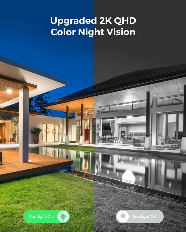 Alt view image 2 of 7 - REOLINK Wireless Outdoor Security Camera Lumus 2K, Upgraded 4MP Spotlight Color Night Vision, 2.4/5GHz Dual-Band WiFi Plug in Camera, Smart Person/Vehicle/Animal Detection, Two-Way Talk, Local Storage