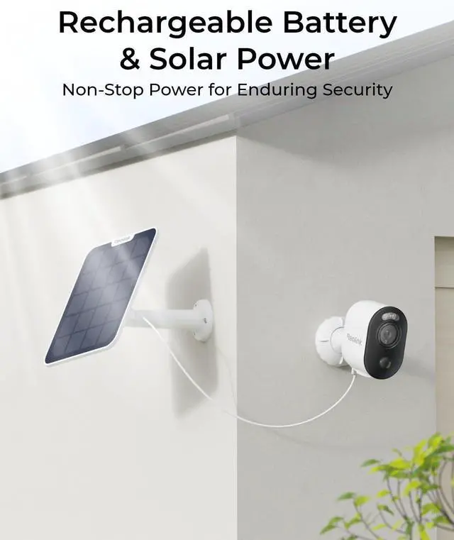 Alt view image 2 of 7 - REOLINK 2K 3MP Solar Wireless Security Camera Outdoor, Spotlight Night Vision, 2.4GHz WiFi, Solar/Battery Powered Home Surveillance, Smart AI Detection, No Subscription, Local Storage, Argus 3E Kit
