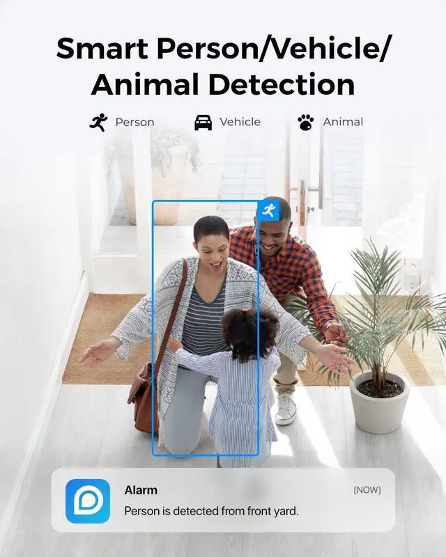 Alt view image 4 of 7 - REOLINK 2K 3MP Solar Wireless Security Camera Outdoor, Spotlight Night Vision, 2.4GHz WiFi, Solar/Battery Powered Home Surveillance, Smart AI Detection, No Subscription, Local Storage, Argus 3E Kit