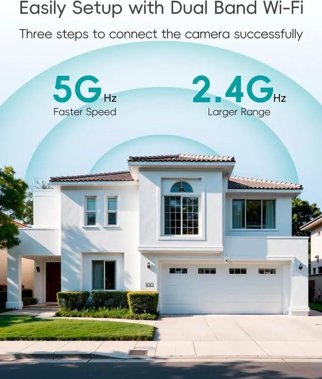 Alt view image 6 of 7 - ZUMIMALL 3MP Security Camera Outdoor - 360° PTZ Auto Tracking | 24/7 Recording Wired Power, 2.4G/5G Wireless WiFi | Motion & Noise Detection, Color Night Vision, 2-Way Audio | Compatible with Alexa
