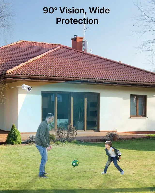 Alt view image 3 of 7 - ZOSI 2MP 1080p HD Security Camera Outdoor Indoor 1920TVL (Hybrid 4-in-1 HD-CVI/TVI/AHD/960H Analog CVBS),24PCS LEDs,80ft Night Vision, 90°View Angle, Weatherproof Surveillance CCTV Bullet Camera