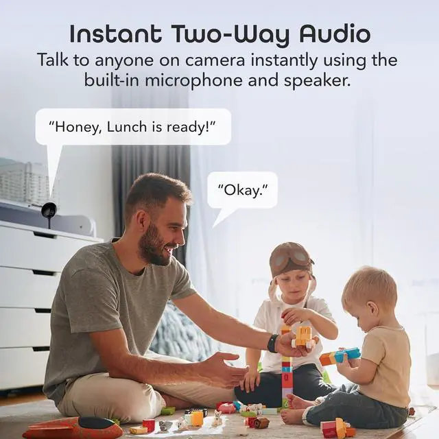 Alt view image 6 of 7 - Geeni Look 1080p Indoor Security Camera  2-Pack Full HD WiFi Indoor Camera with 2-Way Audio, Motion Detection, & Night Vision  Support for Alexa & Google Assistant