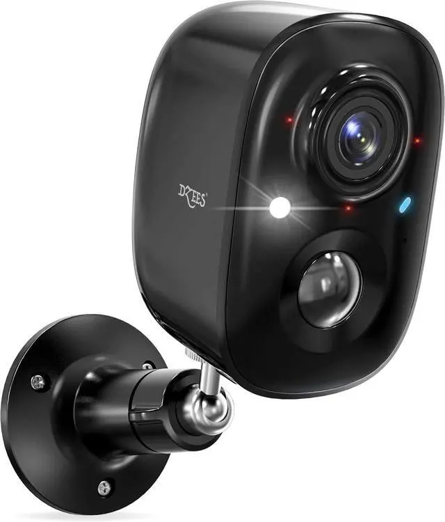 Main image of Dzees Security Camera Outdoor Wireless - Upgrade 2K 3MP Battery Powered WiFi Outdoor Camera Wireless, Spotlight, Siren, AI Dectection, Color Night Vision, IP66 Waterproof Cloud/SD-Black