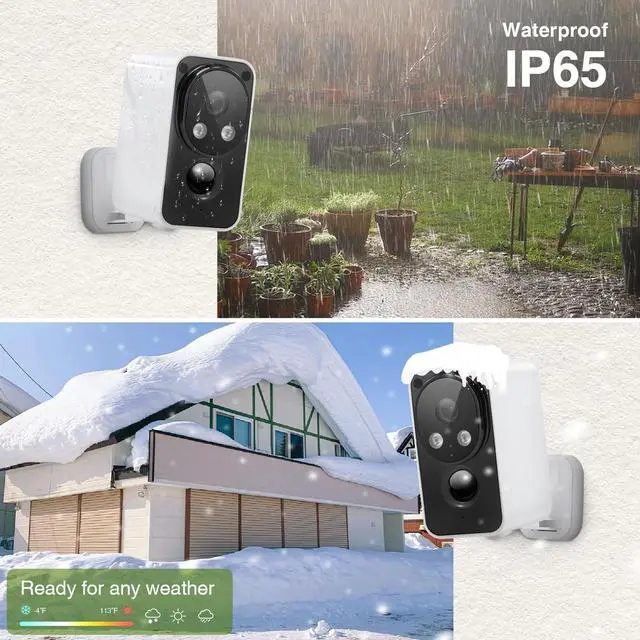 Alt view image 7 of 7 - Security Cameras Wireless Outdoor 180° Pan Rotate 2K Color Night Vision Cameras for Home Security Motion Detection Siren 2-Way Talk Battery Powered IP65 Waterproof 2.4GHz WiFi Cloud/SD Storage 2-Pack