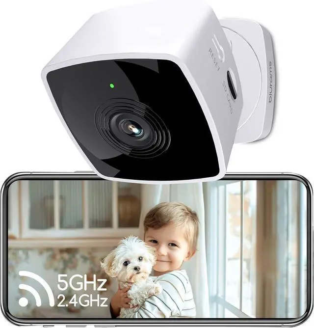 Main image of blurams 5GHz Cameras for Home Security, 2K Security Camera Indoor, Pet Camera with Phone App, Indoor Camera w/AI Motion Detection, 2-Way Audio, Compatible with Alexa&Google Home, WiFi 6
