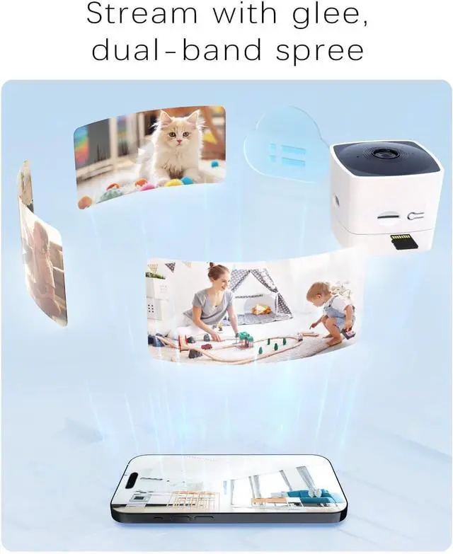 Alt view image 3 of 7 - blurams 5GHz Cameras for Home Security, 2K Security Camera Indoor, Pet Camera with Phone App, Indoor Camera w/AI Motion Detection, 2-Way Audio, Compatible with Alexa&Google Home, WiFi 6
