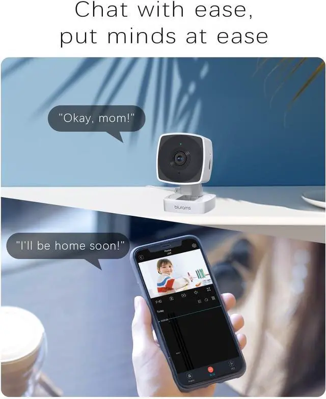 Alt view image 4 of 7 - blurams 5GHz Cameras for Home Security, 2K Security Camera Indoor, Pet Camera with Phone App, Indoor Camera w/AI Motion Detection, 2-Way Audio, Compatible with Alexa&Google Home, WiFi 6