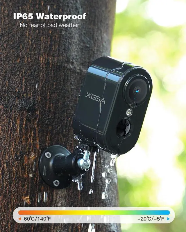Alt view image 7 of 7 - Xega 4G Cellular Security Camera Indoor Built-in SIM Card, 2K No Wi-Fi Camera Portable, LTE Cameras with 6000mAh Battery, PIR Motion Detection, Color Night Vision, 2-Way Audio, TF/Cloud