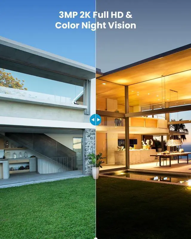 Alt view image 6 of 7 - ieGeek Solar Security Cameras Wireless Outdoor, 2K 2.4G WiFi Camera with Solar Panel and Battery Powered, Color Night Vision with Spotlight, 360° PTZ, 2-Way Audio, PIR Motion Sensor, no Subscription