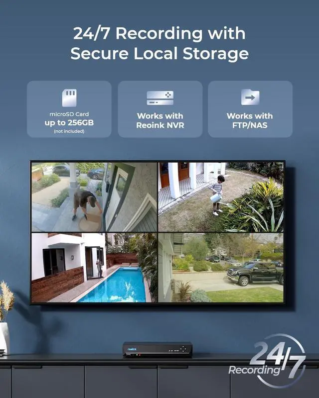 Alt view image 6 of 7 - REOLINK 5MP Outdoor Security IP Camera, Turret Surveillance PoE with 2.8mm Lens,130° Diagonal,IK10 Vandal Proof,Smart Detection,Color Night Vision,2-Way Talk,IP67 Weatherproof,RLC-540A