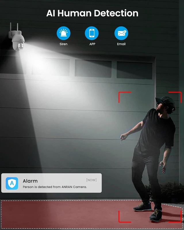 Alt view image 6 of 7 - 2K Solar Wireless Outdoor Security Camera 360° PTZ for Home Security