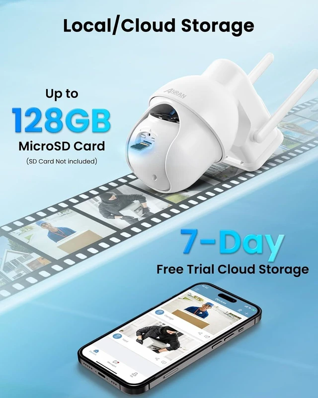 Alt view image 7 of 7 - 2K Solar Wireless Outdoor Security Camera 360° PTZ for Home Security