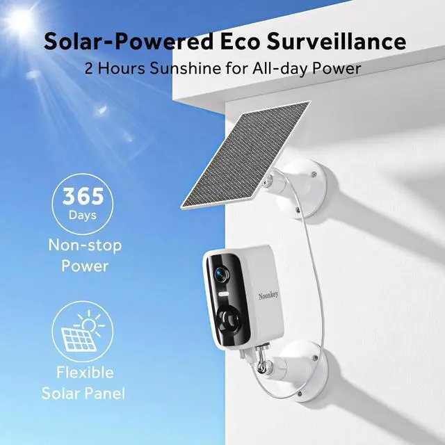 Alt view image 3 of 7 - 4MP Solar Security Camera Outdoor, 5G&2.4GHz Wireless Rechargeable Battery Cam with Spotlight/Siren, AI Human Detection, Color Night Vision, 2-Way Audio, IP65 Waterproof, Alexa,No Power Needed