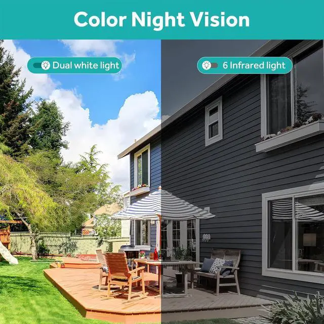 Alt view image 6 of 7 - 4MP Solar Security Camera Outdoor, 5G&2.4GHz Wireless Rechargeable Battery Cam with Spotlight/Siren, AI Human Detection, Color Night Vision, 2-Way Audio, IP65 Waterproof, Alexa,No Power Needed