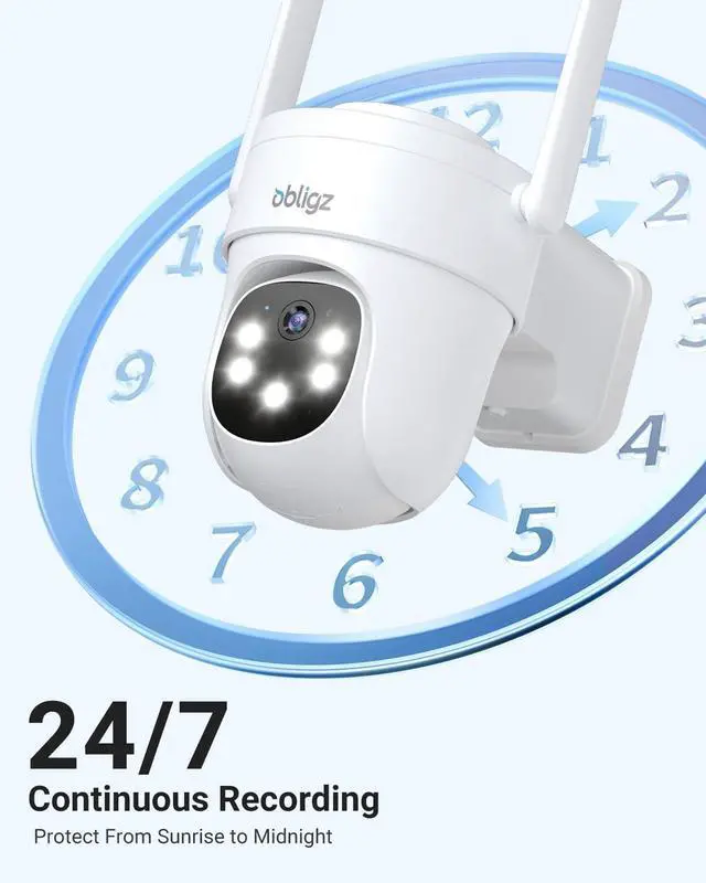 Alt view image 3 of 7 - AOV Security Camera Wireless Outdoor with 6W Solar Panel,24/7 Recording Camera for Home Security, WiFi 6, 2K Solar Cameras Outdoor Wireless, 360°PTZ with Night Vision,Auto Tracking