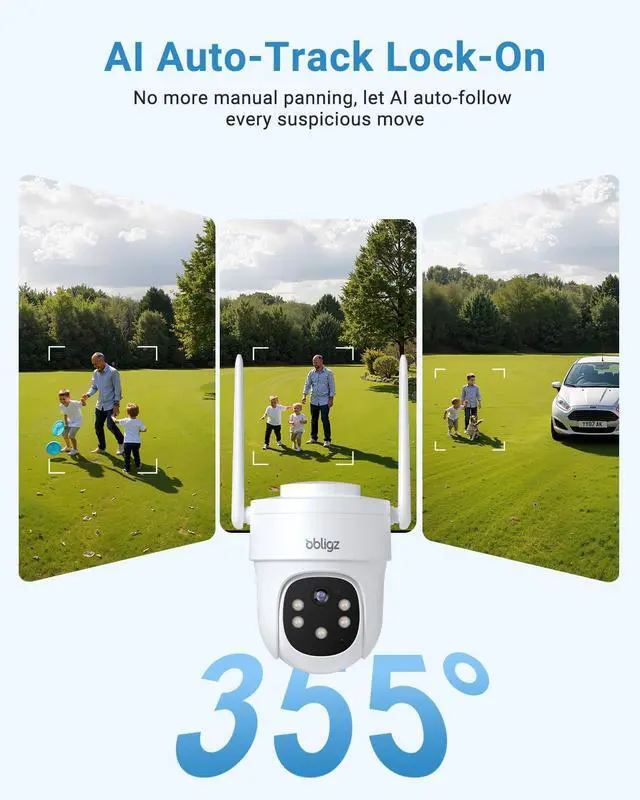 Alt view image 4 of 7 - AOV Security Camera Wireless Outdoor with 6W Solar Panel,24/7 Recording Camera for Home Security, WiFi 6, 2K Solar Cameras Outdoor Wireless, 360°PTZ with Night Vision,Auto Tracking