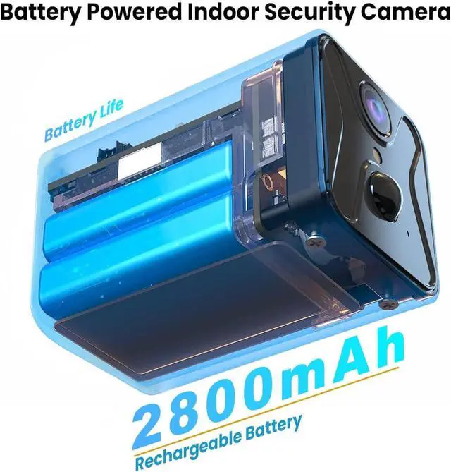 Alt view image 3 of 6 - javiscam 2025 Upgraded Security Camera,4K Mini Spy Camera,WiFi Cam with Night Vision,Remote Viewing,2800mAh Long Battery Life, Motion Detection,SD/Cloud,Nanny Cam for Baby and Pets