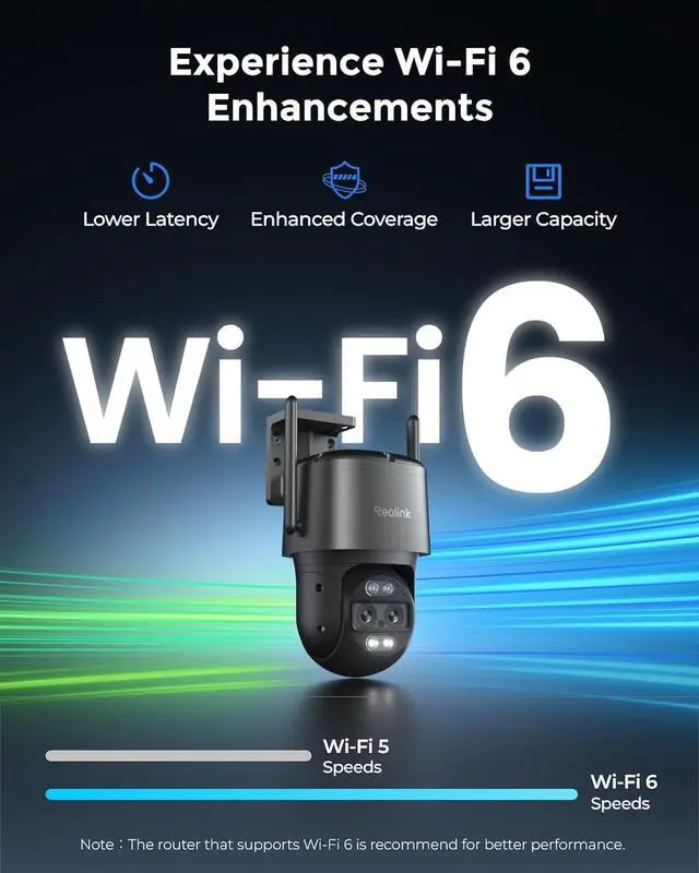 Alt view image 5 of 7 - REOLINK 4K Wired WiFi Outdoor Camera, 8MP Dual Lens Security Camera, 360 PTZ Camera Auto Tracking, 2.4/5GHz Wi-Fi Smart Person/Vehicle Detection, 6X Hybrid Zoom, Color Night Vision, TrackMix WiFi
