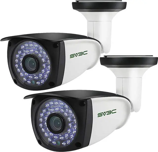 Main image of SV3C 5MP POE IP Camera Outdoor, 2 Pack Power Over Ethernet Security Surveillance Cameras with 2-way Audio, Humanoid Detection, RTSP Web Browser View, IP66 Waterproof, Support Max 128G SD Card(No WiFi)