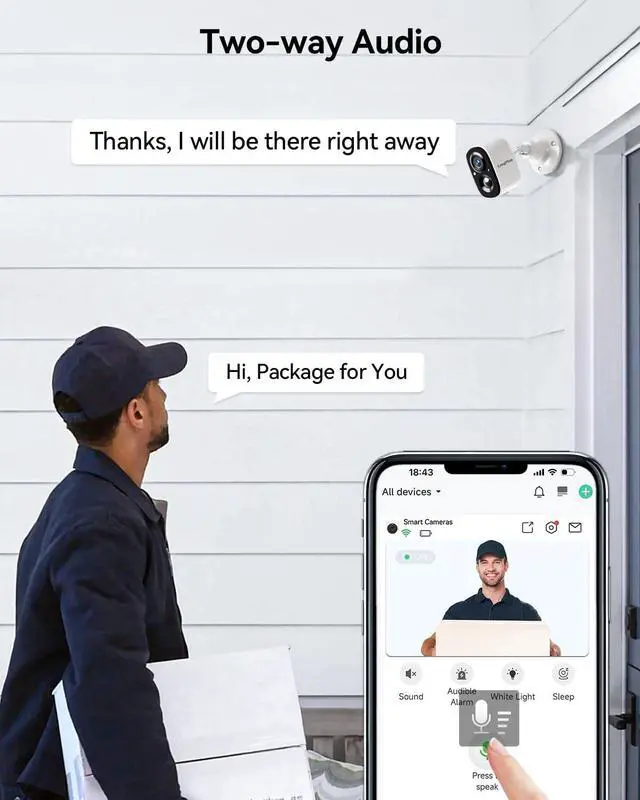 Alt view image 5 of 7 - LongPlus Solar Security Cameras Wireless Outdoor Camera Wireless Camera for Home Security, Battery Powered WiFi Cameras with AI Motion Detection, 2-Way Talk, Cloud/SD Storage