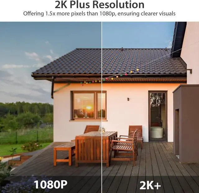 Alt view image 3 of 7 - QNINE Solar Security Camera Wireless Outdoor, 3MP/2.5K Resolution Battery Powered 2.4GHz WiFi Camera with 2-Way Audio, PIR Motion Detection, IP65 Waterproof, Color Night Vision, TF/Cloud Storage