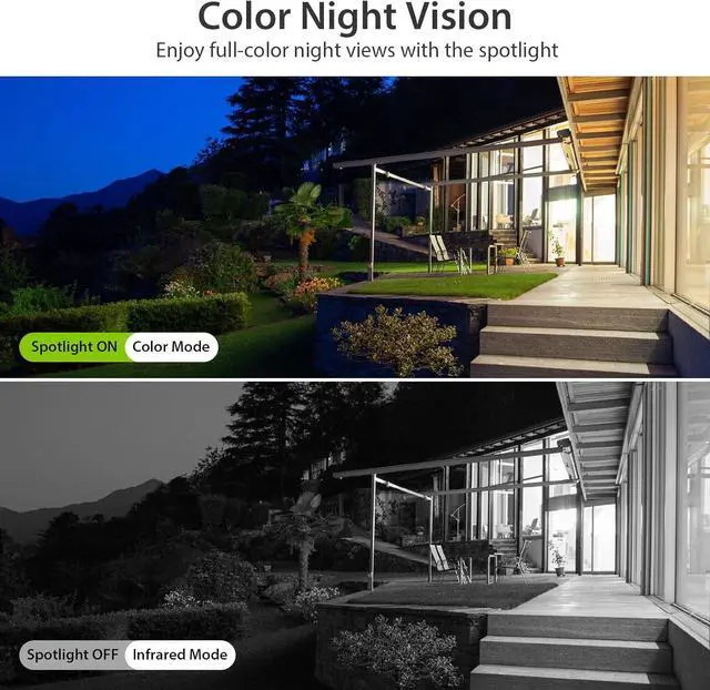 Alt view image 7 of 7 - QNINE Solar Security Camera Wireless Outdoor, 3MP/2.5K Resolution Battery Powered 2.4GHz WiFi Camera with 2-Way Audio, PIR Motion Detection, IP65 Waterproof, Color Night Vision, TF/Cloud Storage
